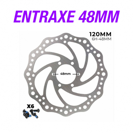 Disque frein 120 mm - 6 trous - Entraxe 48mm