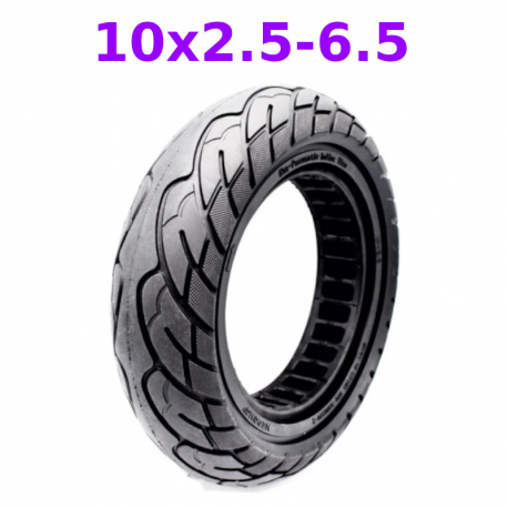 Pneu 10x2.5x6.5 plein alvéolé pour Oxelo MD, Oxelo XD. Aprilia eSR1. Ducati Pro-II, Pro-II Evo, Pro