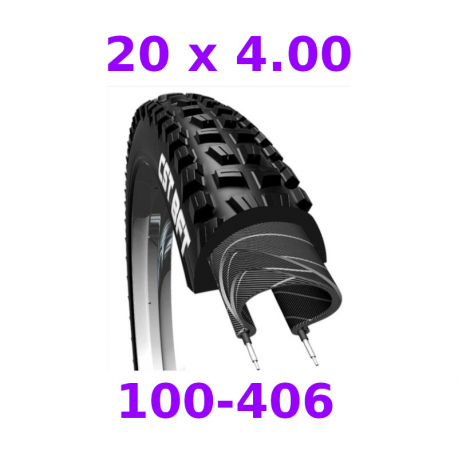 Pneu Fat Bike 20x4.00 CST BFT noir pour VTT et VAE