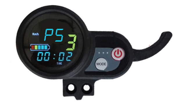 Réglage mode P5 sur écran LCD trottinette électrique