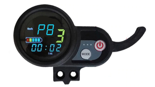 Réglage mode P8 sur écran LCD trottinette électrique